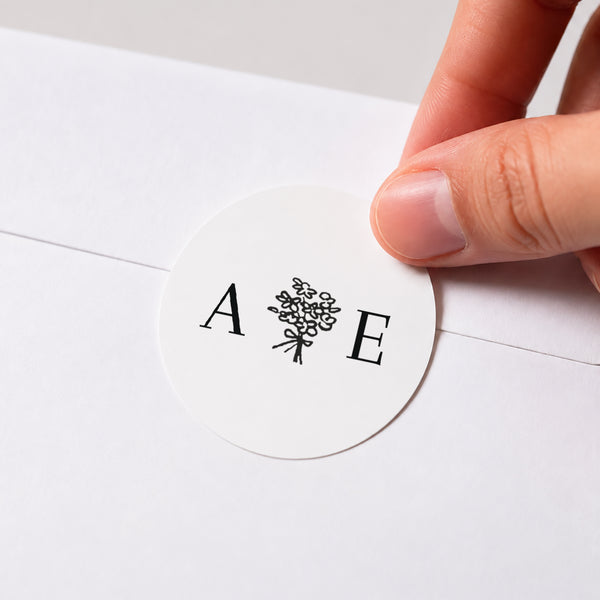 Sticker Hochzeit Rund Es lebe, wer frisch verheiratet ist foto