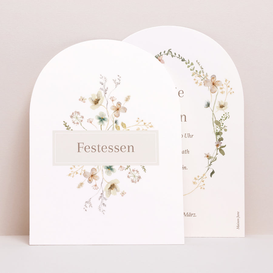 Beilegekarte Hochzeit Kleine Arche Wildblumen III foto