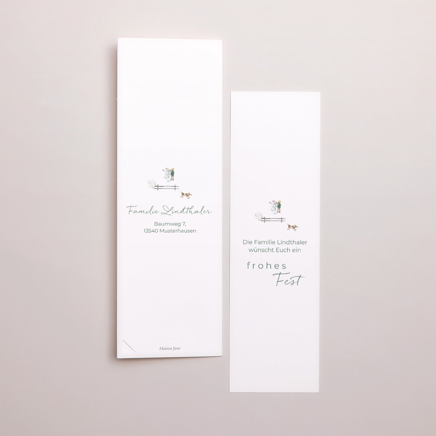 Weihnachtskarte Weihnachten Fotoautomaten Lesezeichen Verschneites Dorf foto N° 3