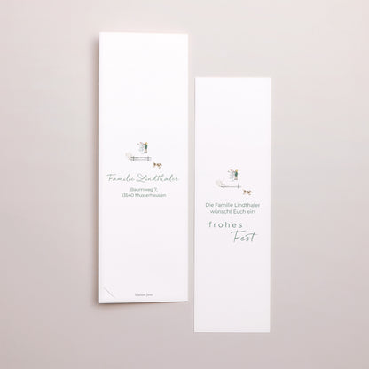 Weihnachtskarte Weihnachten Fotoautomaten Lesezeichen Verschneites Dorf foto N° 3