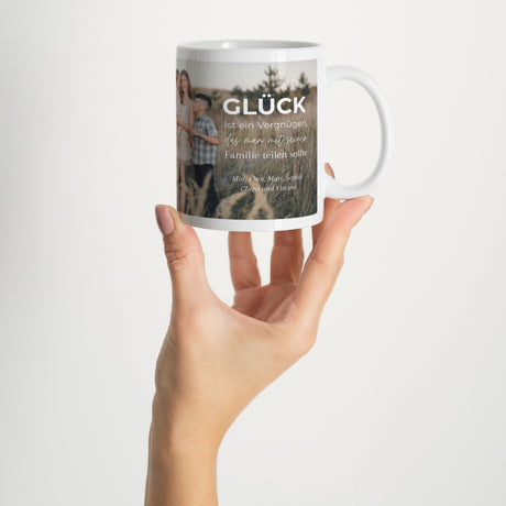 Tasse Objekte Weiß Familienglück