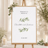 Begrüßungstafel Hochzeit Porträt 60 x 90 cm Olivenzweig III foto N° 1