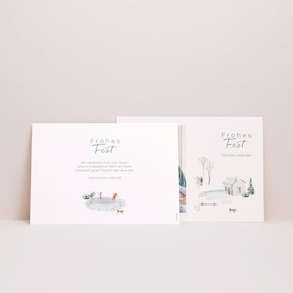 Weihnachtskarte Weihnachten Landschaft Winterchalet foto N° 2