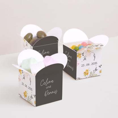 Geschenkbox Hochzeit Schmetterlingsöffnung Blumen Pop II foto N° 3