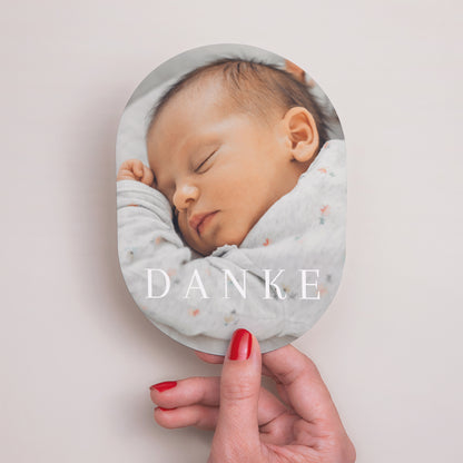 Dankeskarte Geburt oval A star is born foto N° 2