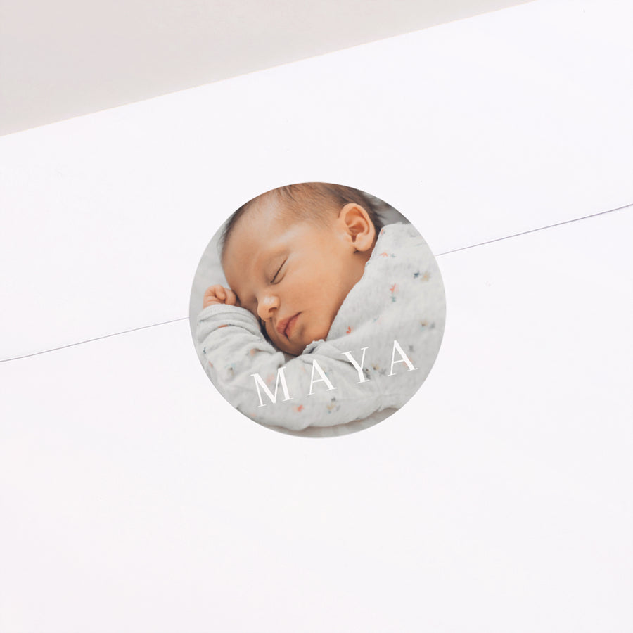 Sticker Geburt Rund A star is born foto