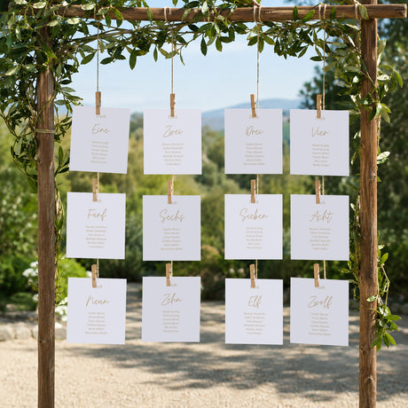 Sitzplan Hochzeit Pack von 12 Shakespeare