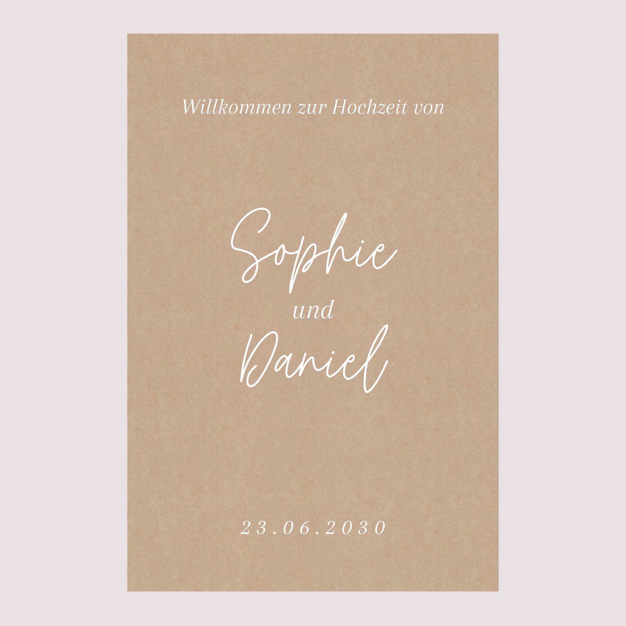 Begrüßungstafel Hochzeit Porträt 60 x 90 cm Shakespeare II foto N° 2