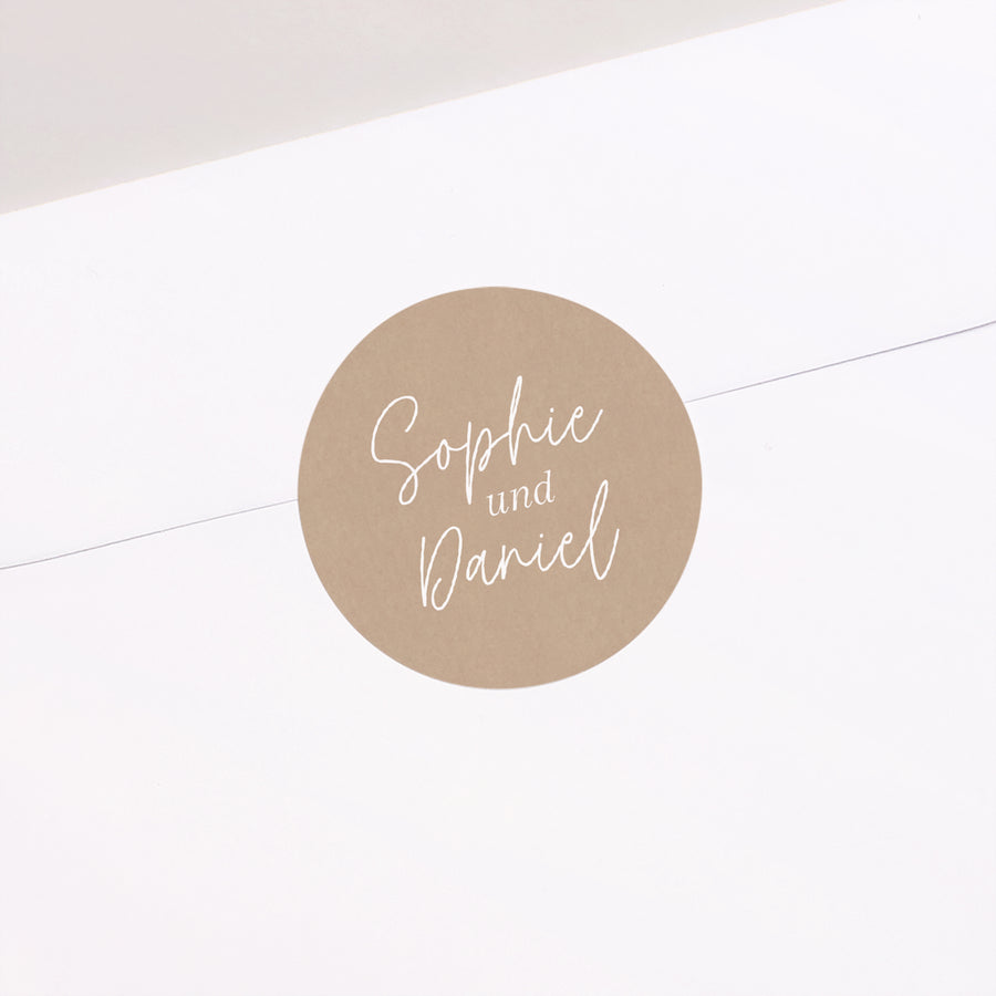 Sticker Hochzeit Rund Shakespeare II foto