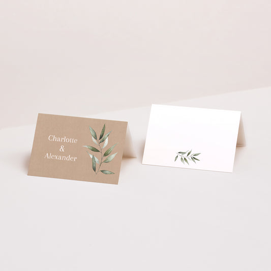 Tischkarten Hochzeit Quer Majéline foto