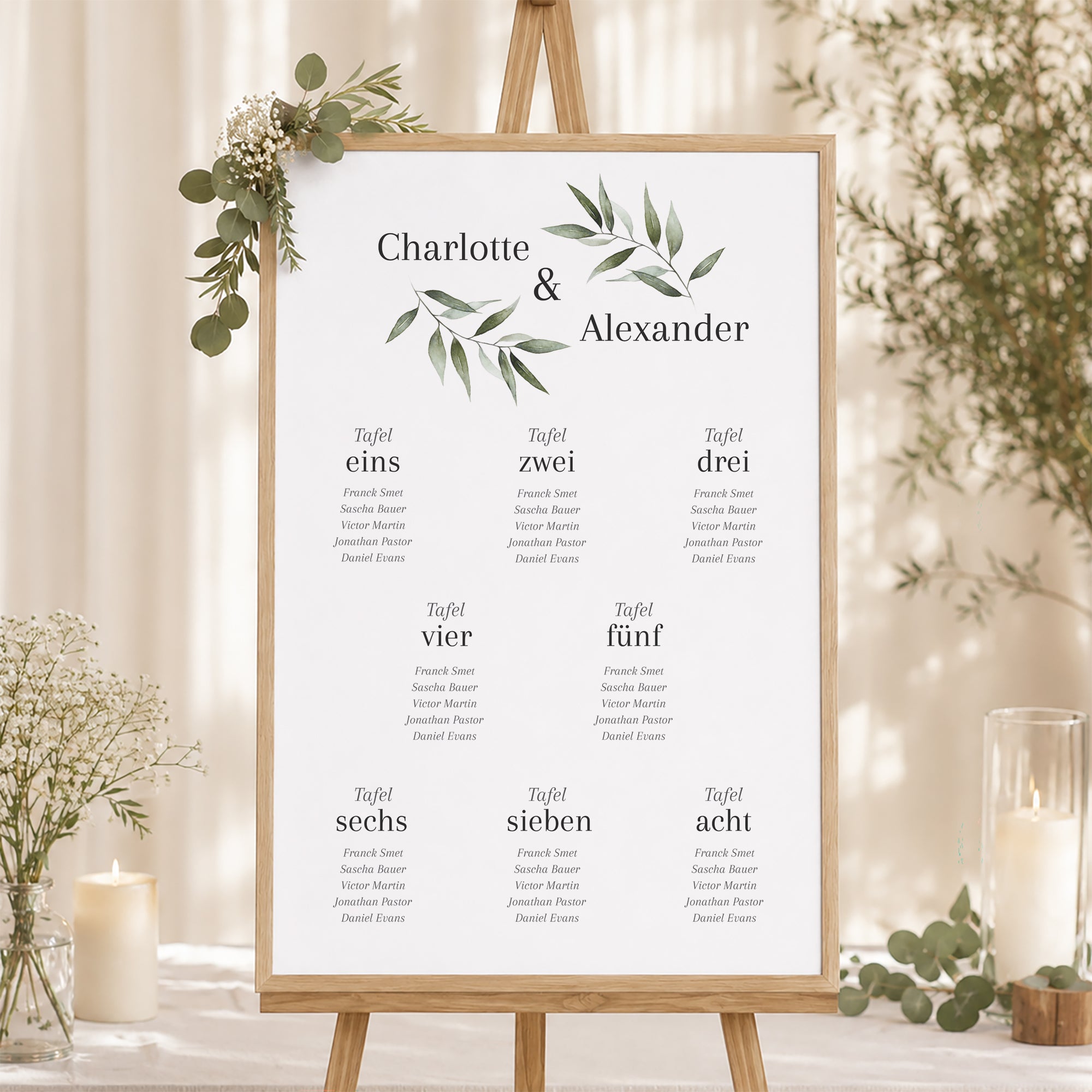 Sitzplan Hochzeit Porträt Majéline foto N° 1