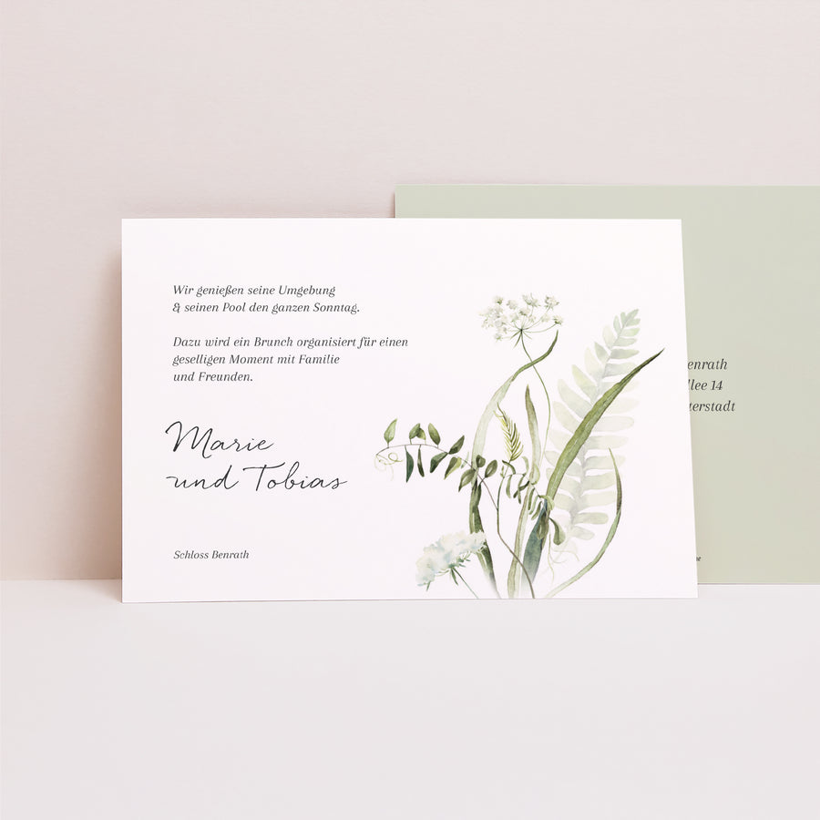 Beilegekarte Hochzeit Landschaft Seralin foto