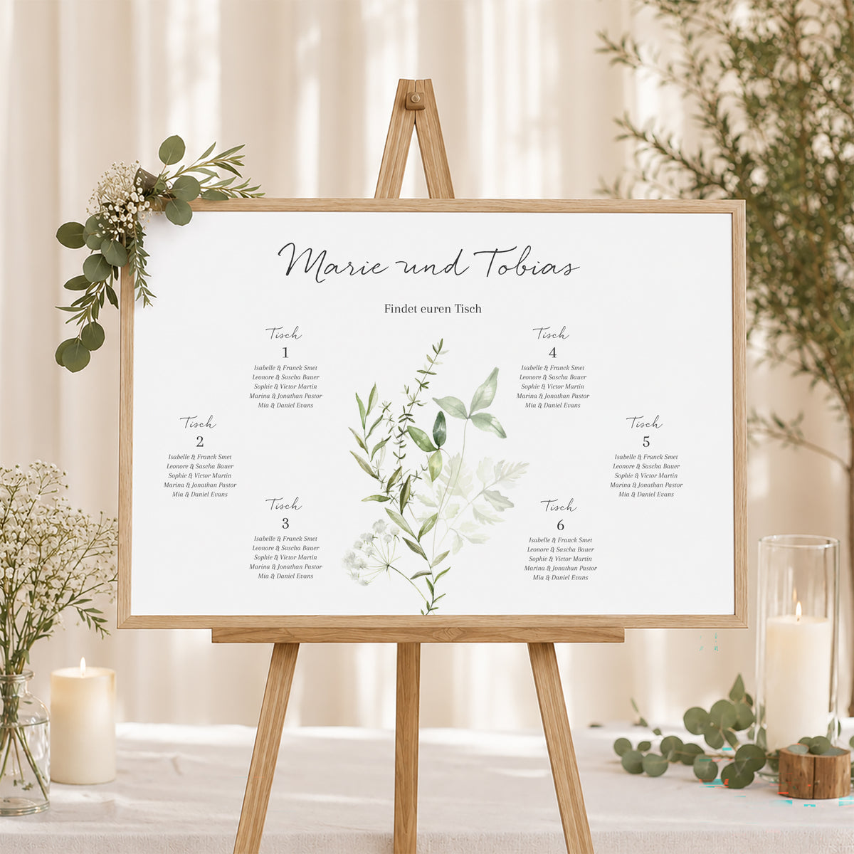 Sitzplan Hochzeit Landschaft Seralin foto N° 1