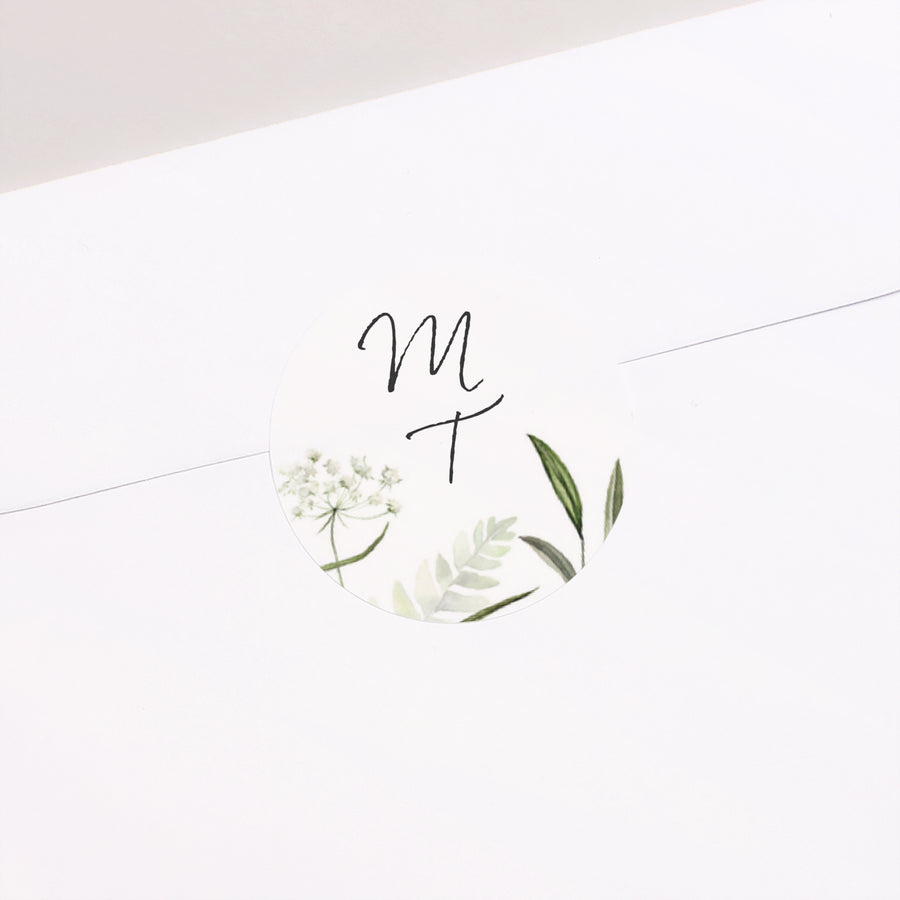Sticker Hochzeit Rund Seralin foto