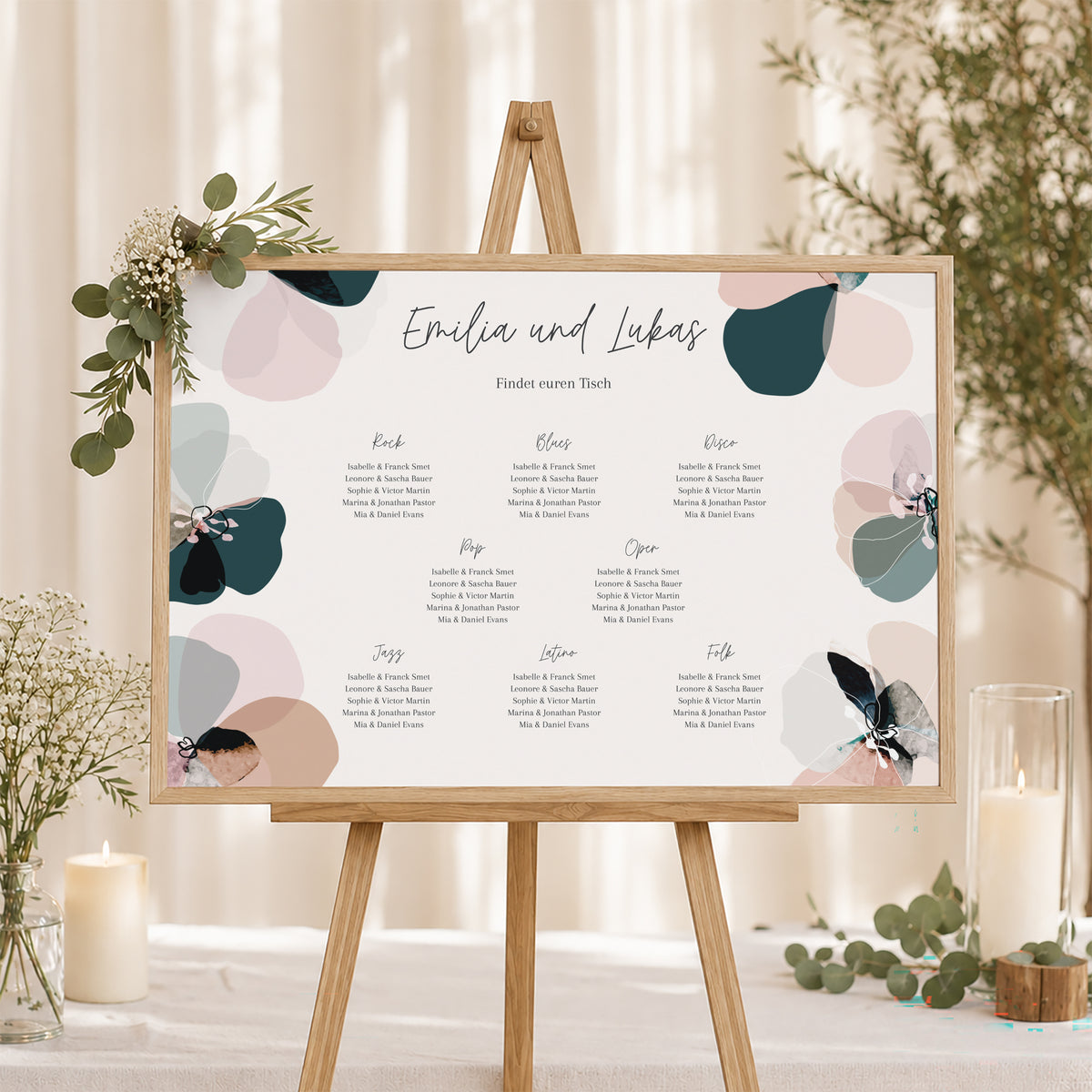 Sitzplan Hochzeit Landschaft Brunelle foto N° 1