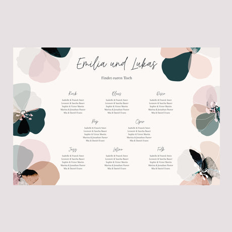 Sitzplan Hochzeit Landschaft Brunelle