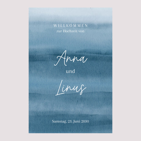 Begrüßungstafel Hochzeit Porträt 60 x 90 cm