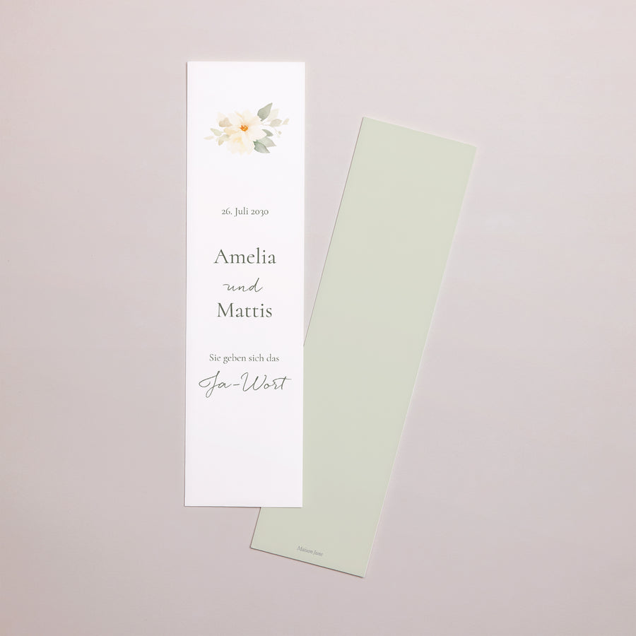 Save the date Karte Hochzeit Lesezeichen Romantischer Blumenstrauß foto