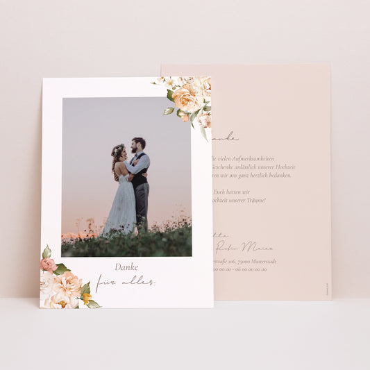 Dankeskarte Hochzeit foto