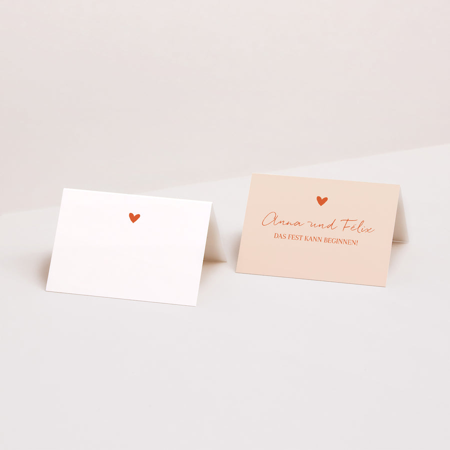 Tischkarten Hochzeit Quer Liebe immer foto