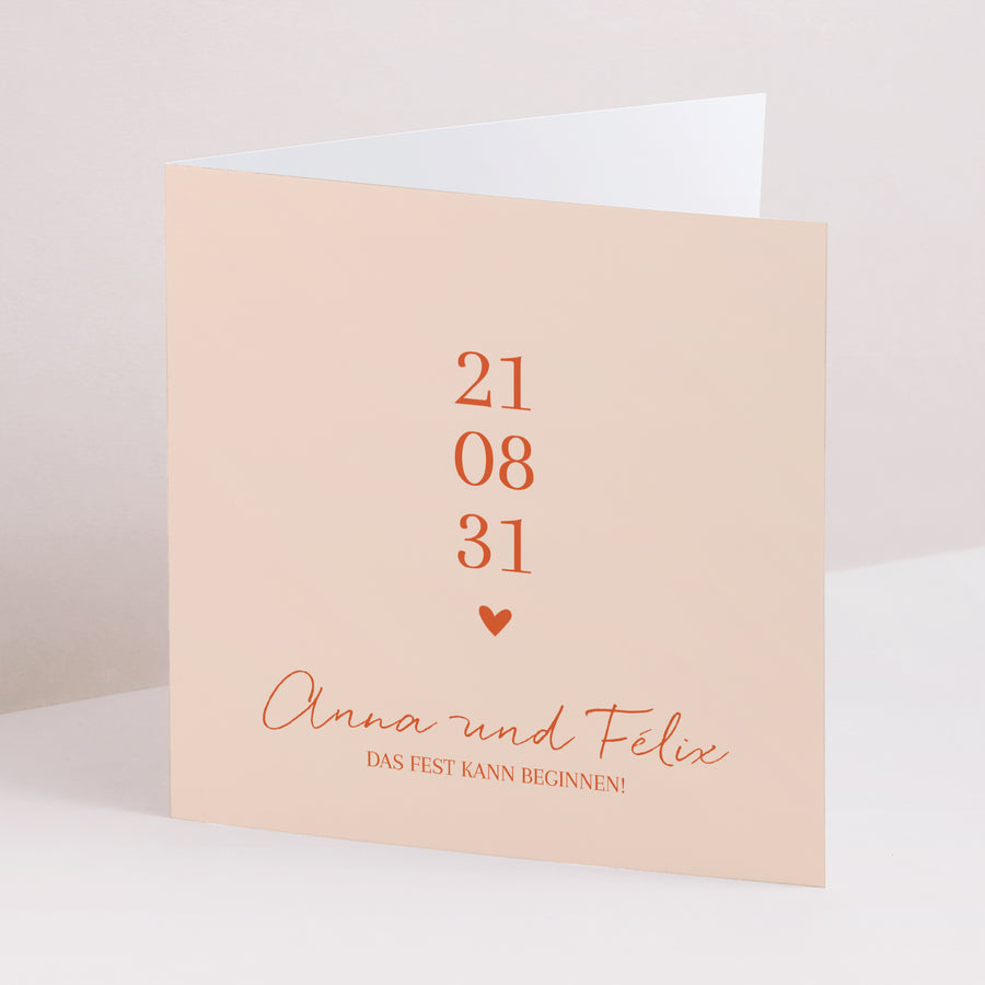Hochzeitseinladung Doppelflügelfenster Liebe immer foto