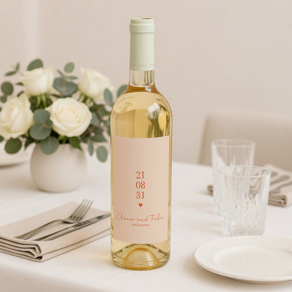Flaschenetikett Hochzeit Porträt Liebe immer foto N° 2