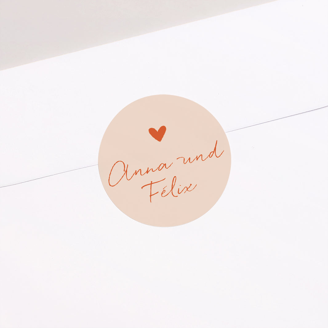 Sticker Hochzeit Rund Liebe immer foto N° 1