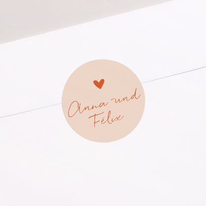 Sticker Hochzeit Rund Liebe immer foto N° 1