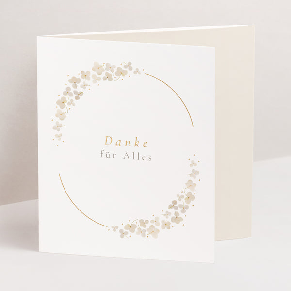 Dankeskarte Hochzeit Asymmetrisches Triptychon foto