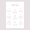 Sitzplan Hochzeit Porträt 60 x 90 cm Elegante Typografie II foto N° 2