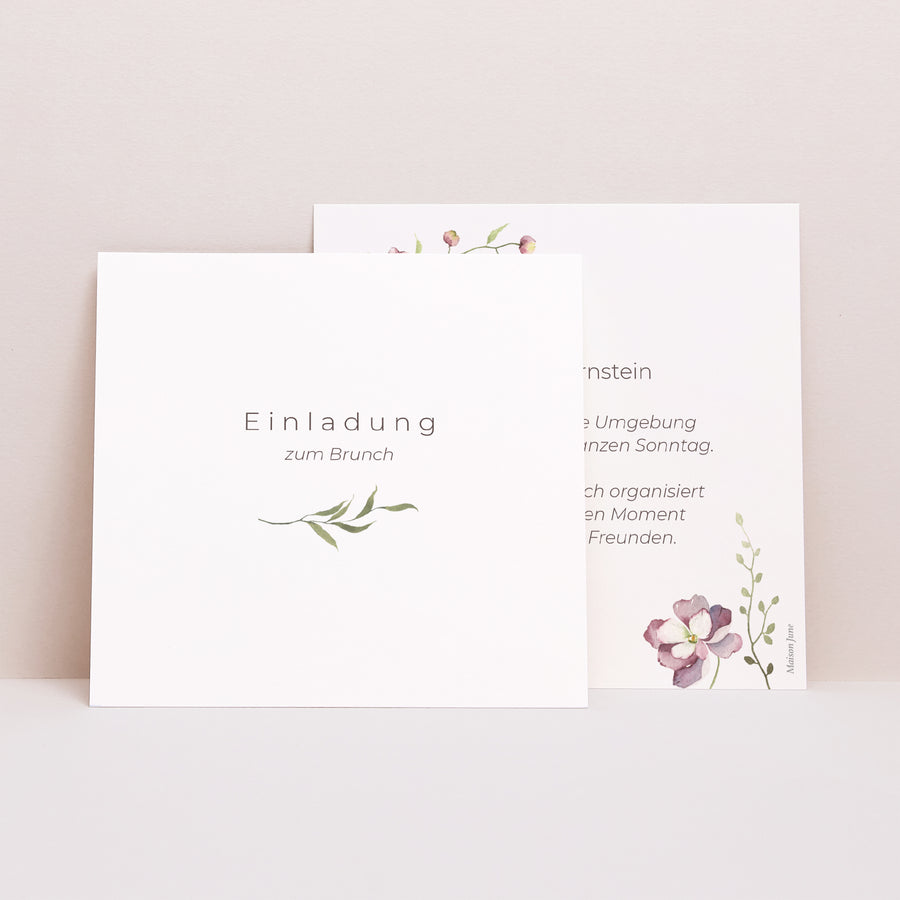 Beilegekarte Hochzeit Quadrat foto