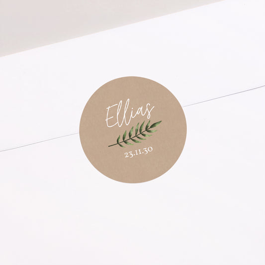 Sticker Geburt Rund Die Tiere des Dschungels foto