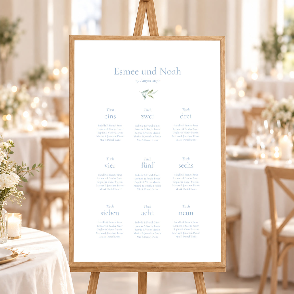Sitzplan Hochzeit Porträt Vintage Emblem foto N° 1