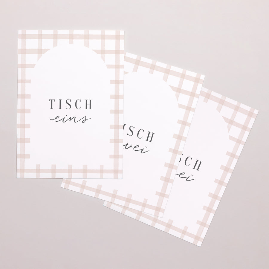 Tischnummern Hochzeit Rechteck foto