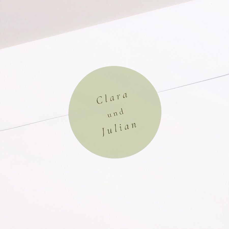 Sticker Hochzeit Rund Vintage Krone foto