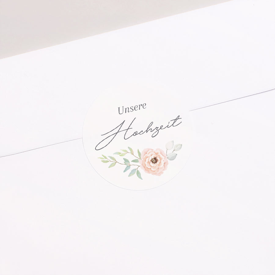 Sticker Hochzeit Rund Romantik foto