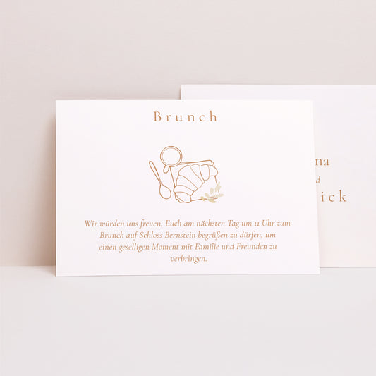 Einladungskarte Hochzeit Landschaft Blumiges Täschchen foto