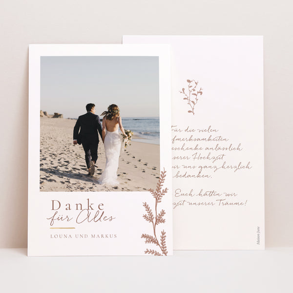 Dankeskarte Hochzeit PortraitPorträt foto