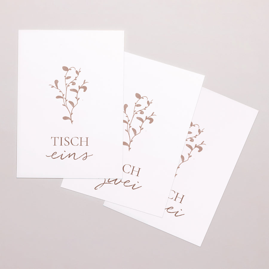 Tischnummern Hochzeit Rechteck foto