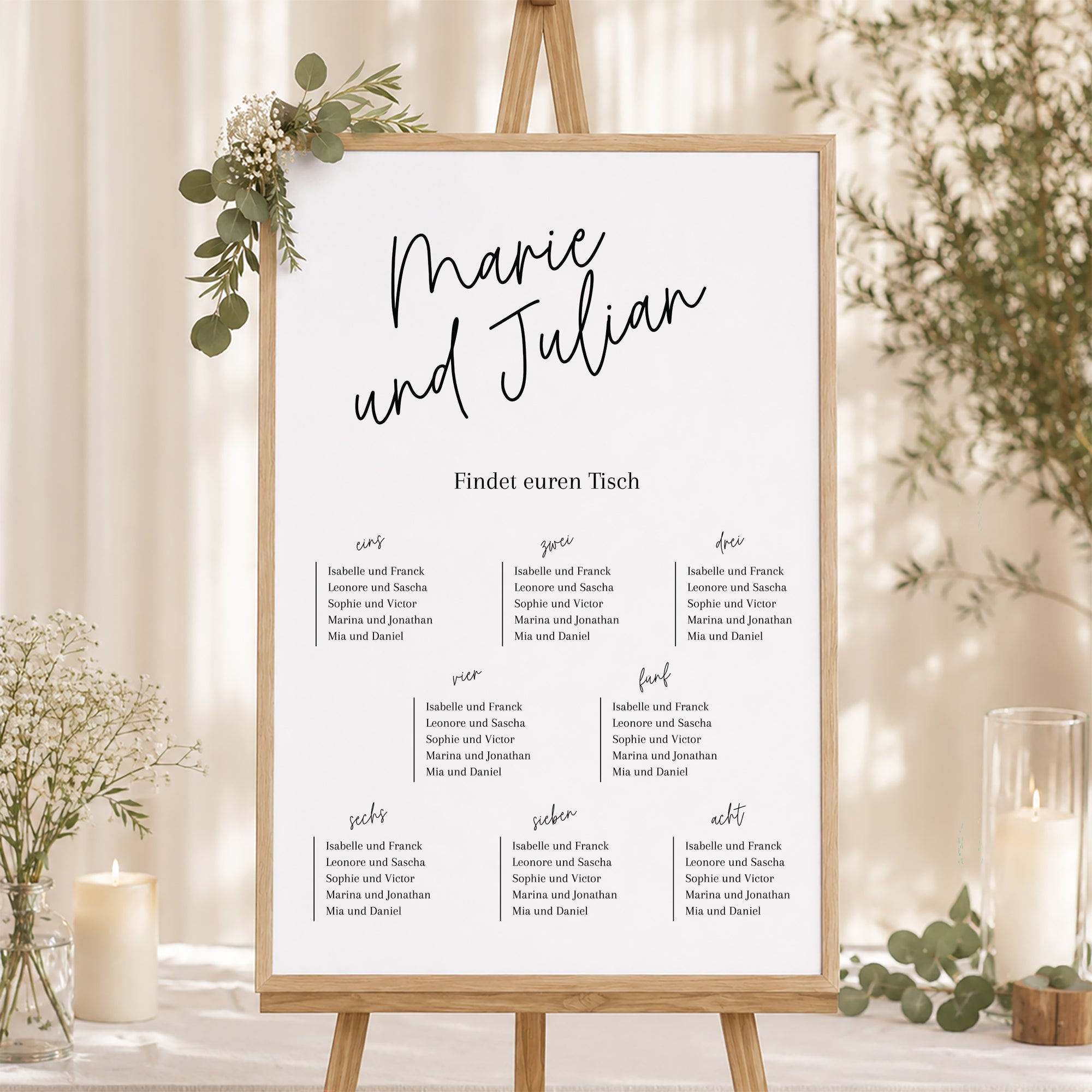 Sitzplan Hochzeit Porträt Pacôme foto N° 1