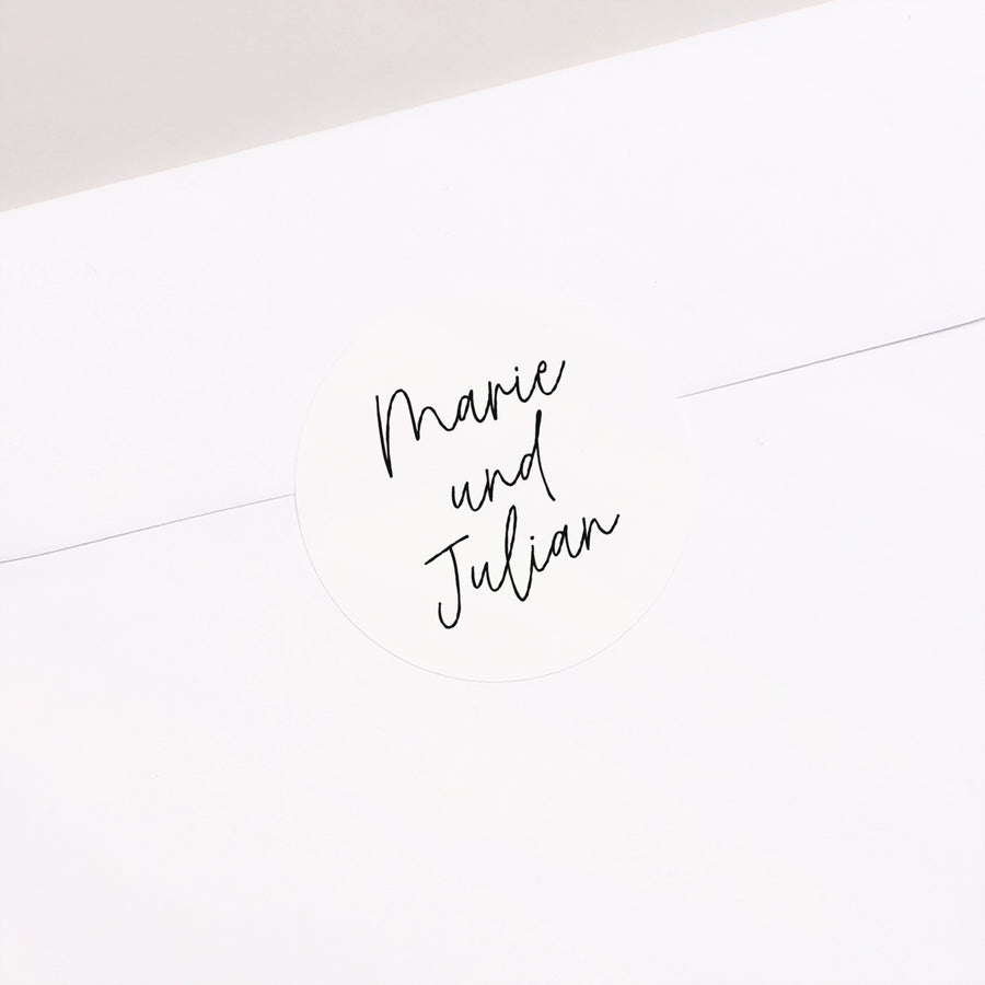 Sticker Hochzeit Rund Pacôme foto