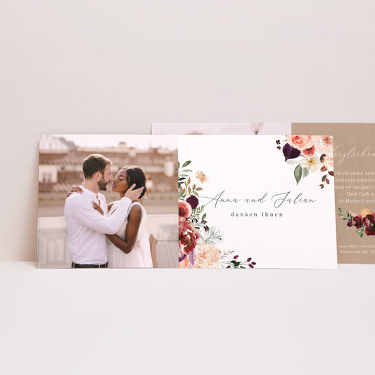 Dankeskarte Hochzeit Panoramische Landschaft Caudélie foto