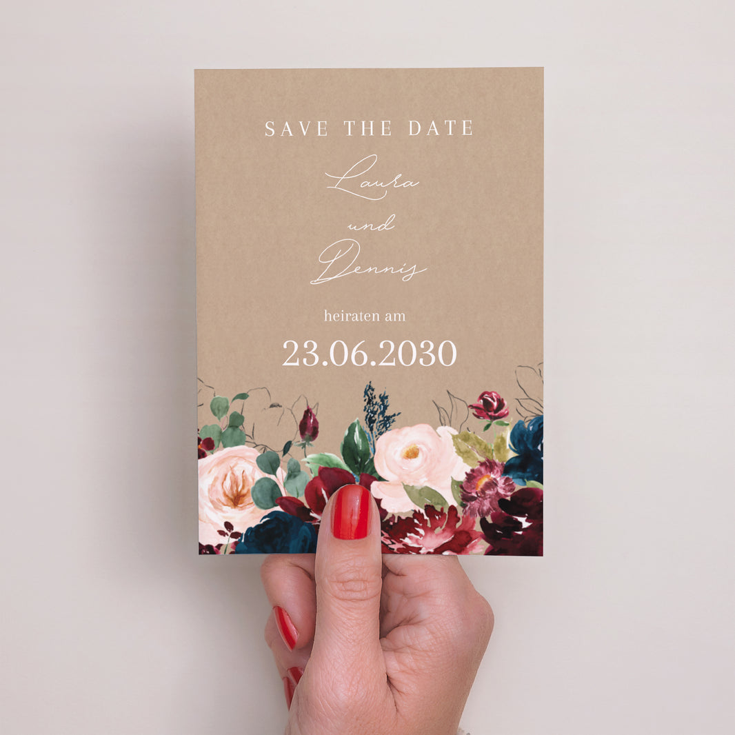 Save the date Karte Hochzeit Porträt foto N° 2