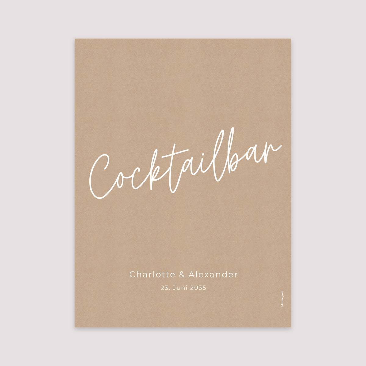 Poster Hochzeit Porträt 30 x 40 cm Für Immer foto N° 2