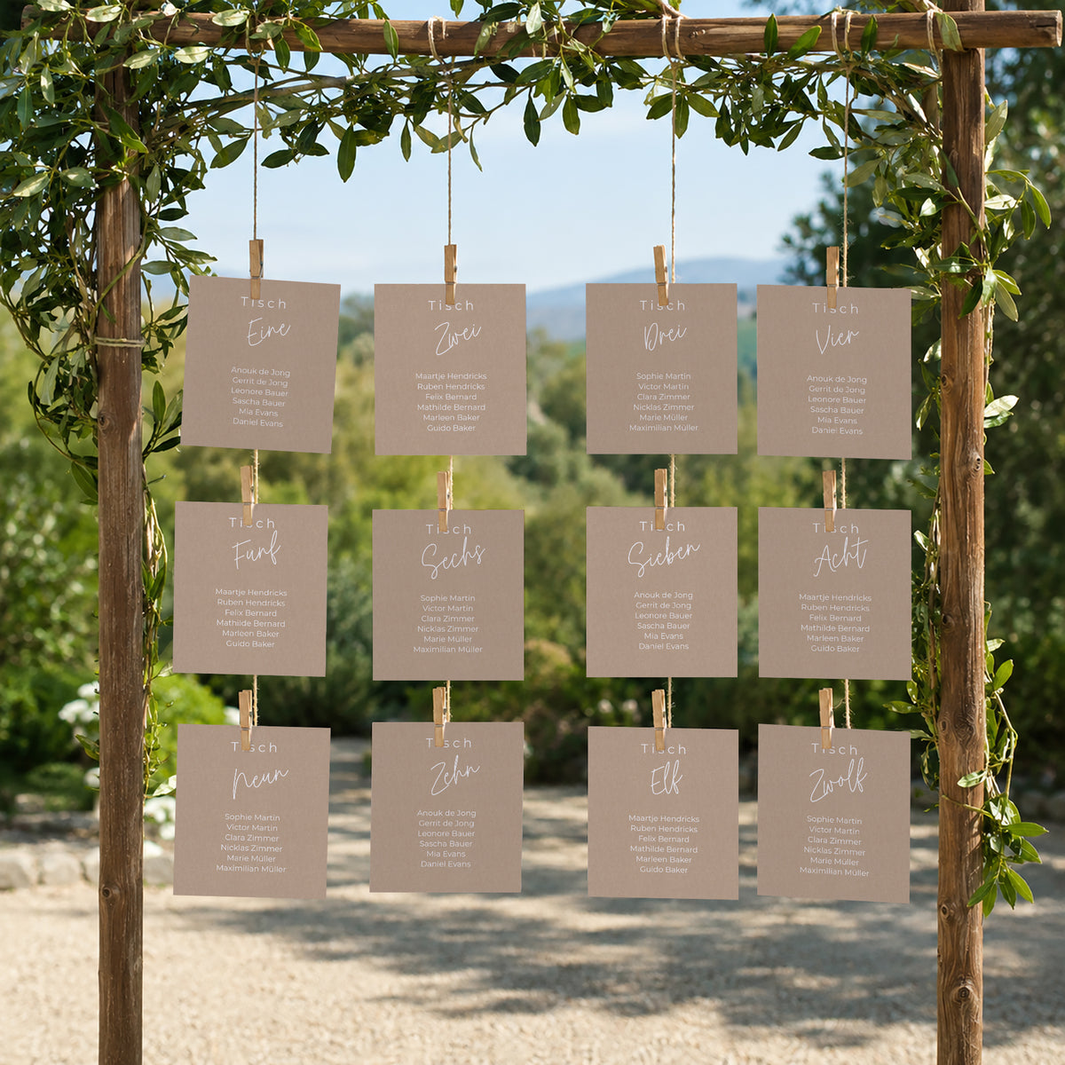 Sitzplan Hochzeit Pack von 12 für immer foto N° 2