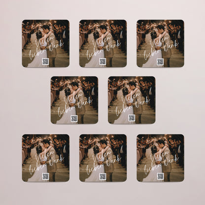 Dankeskarte Hochzeit Set von 8, magnetisch, quadratisch mit abgerundeten Ecken Für Immer foto N° 3