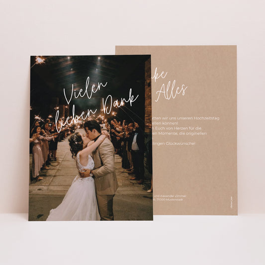 Dankeskarte Hochzeit für immer foto