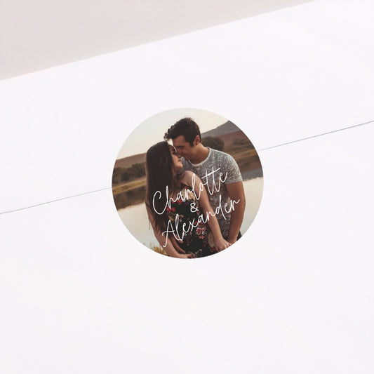 Sticker Hochzeit Rund für immer foto