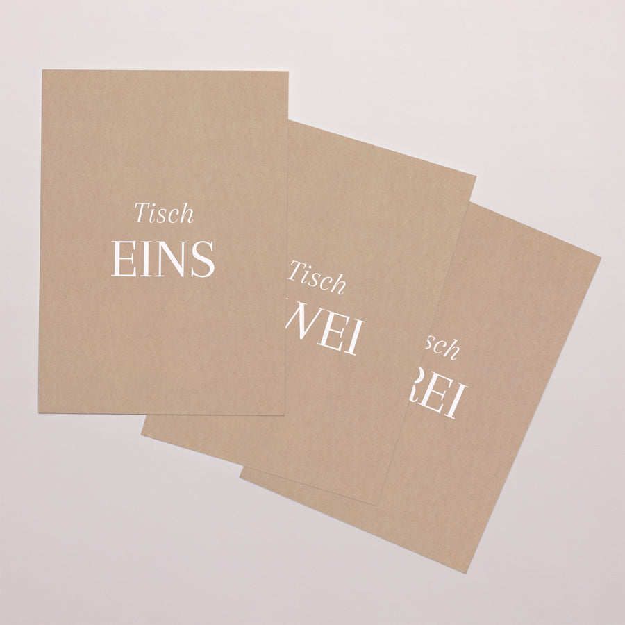 Tischnummern Hochzeit Rechteck Ja zum Leben foto