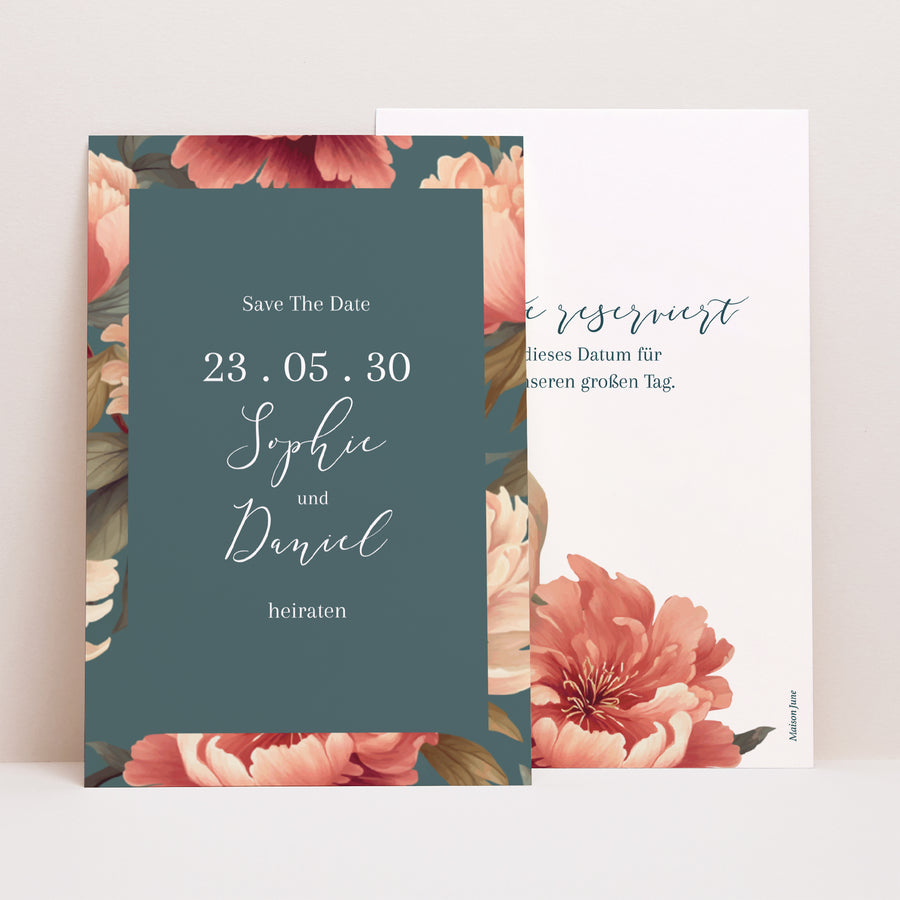 Save the date Karte Hochzeit PortraitPorträt foto
